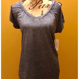 Cute Cut Out Shoulder Tee